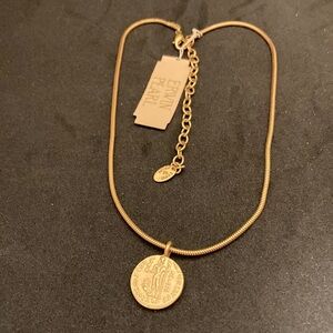 Erwin Pearl Gold Necklace with Coin Pendant